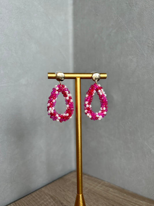 Earrings Pink/White